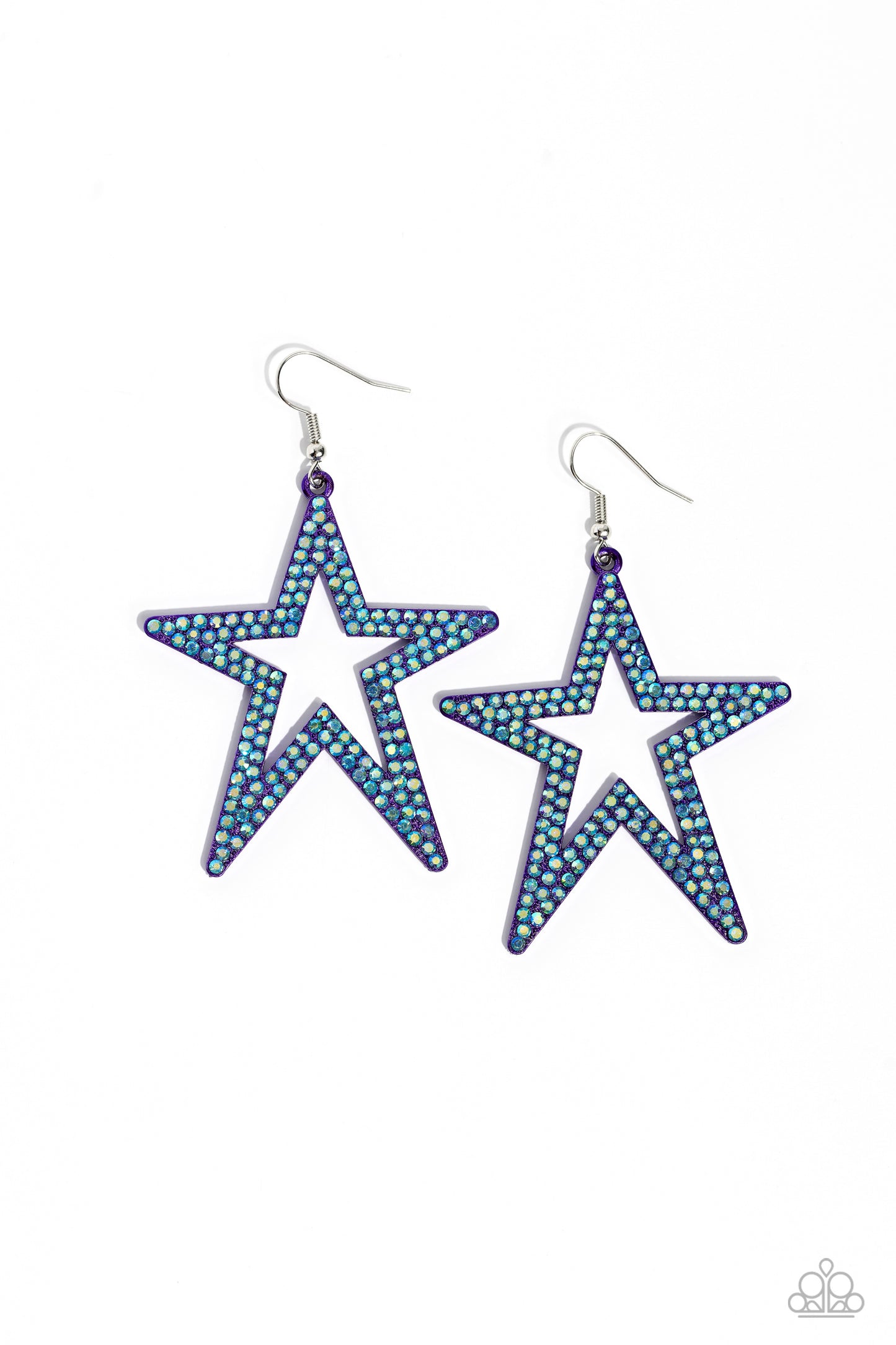 Rockstar Energy - purple - Paparazzi earrings