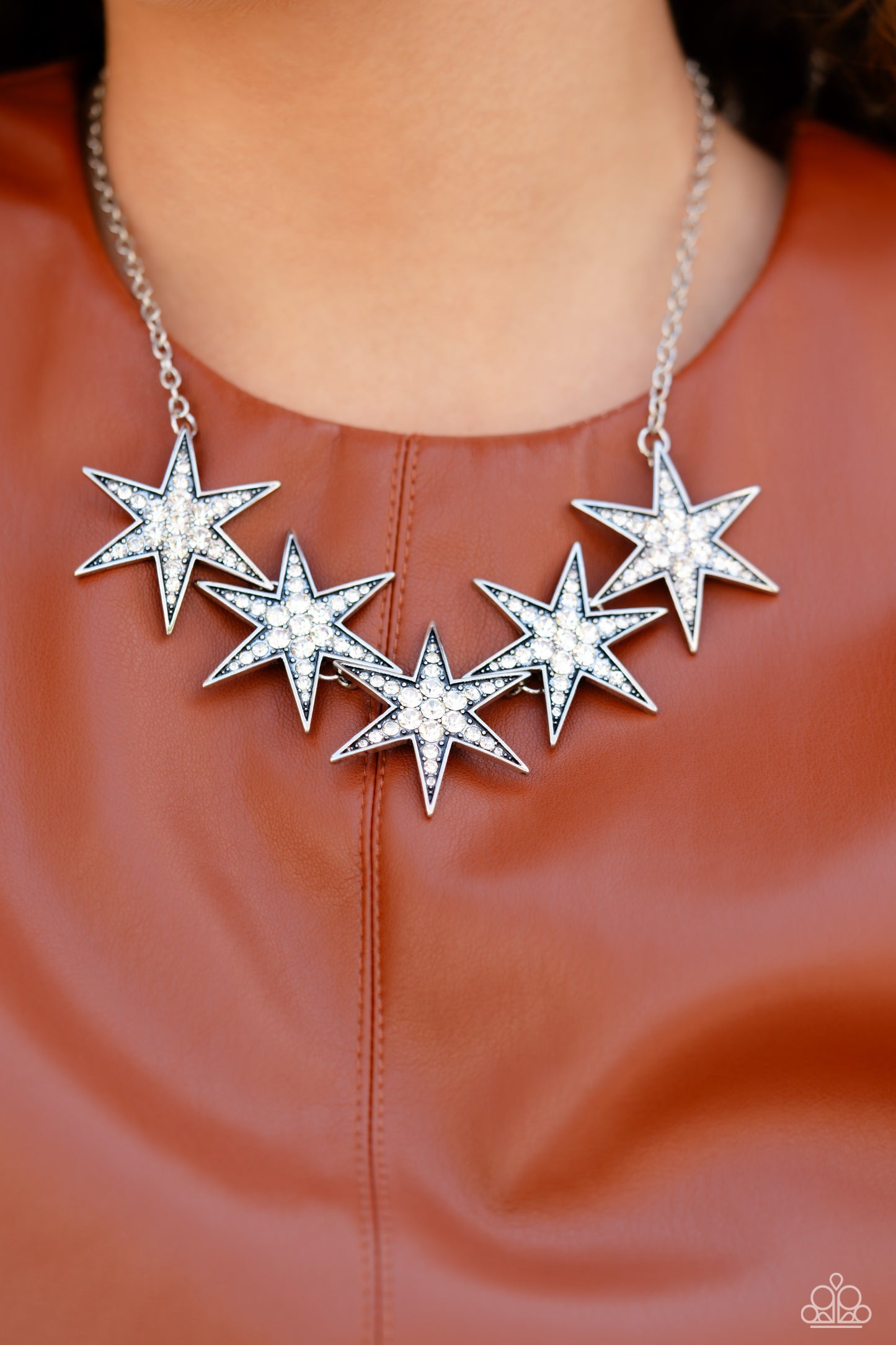 Rockstar Ready - white - Paparazzi necklace