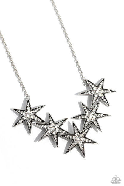 Rockstar Ready - white - Paparazzi necklace