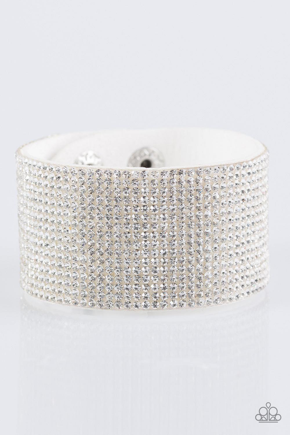 Roll with the Punches - white - Paparazzi bracelets
