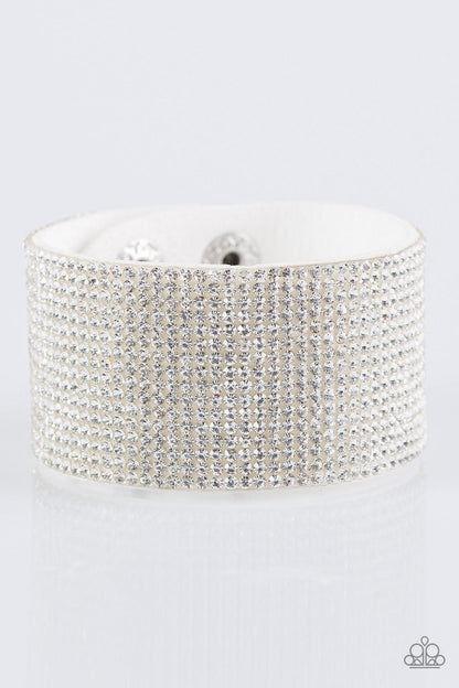 Roll with the Punches - white - Paparazzi bracelets