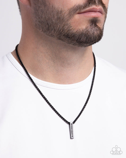 Roman Rebel - black - Paparazzi MENS necklace