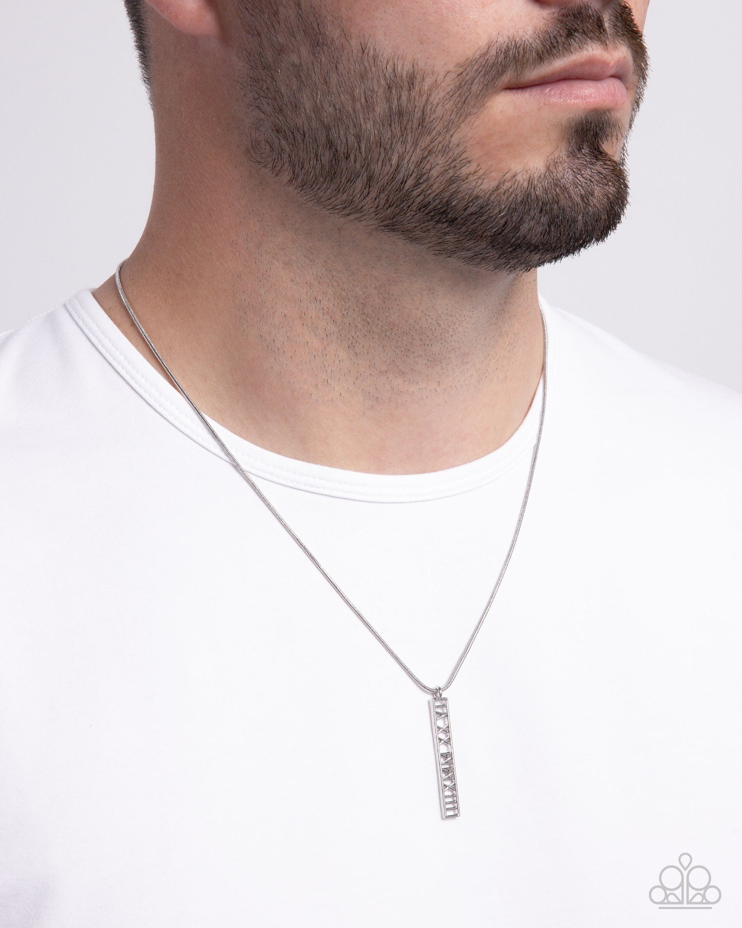 Roman Report - silver - Paparazzi MENS necklace