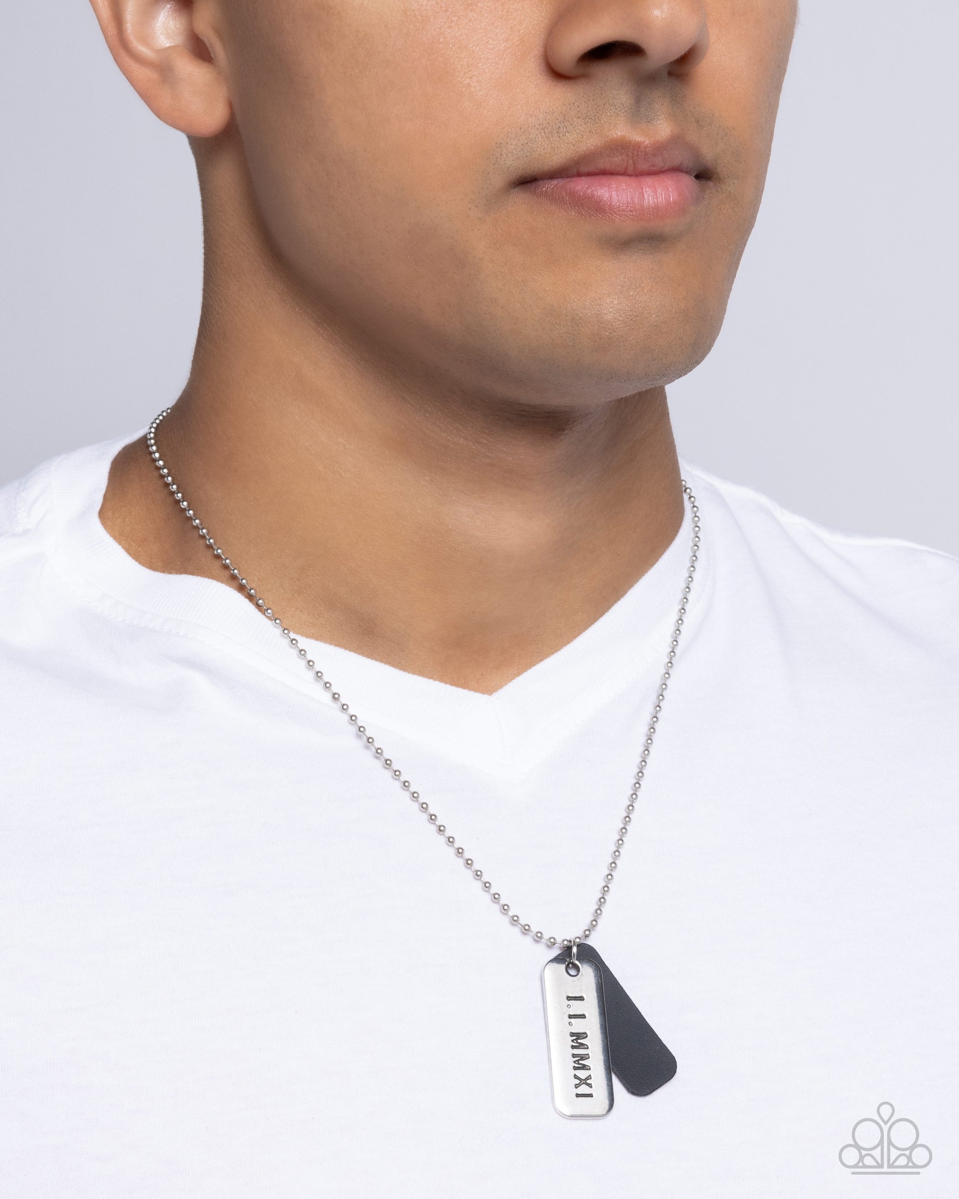 Roman Retrograde - black - Paparazzi MENS necklace