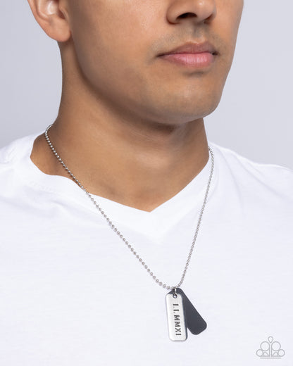 Roman Retrograde - black - Paparazzi MENS necklace