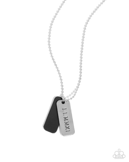 Roman Retrograde - black - Paparazzi MENS necklace