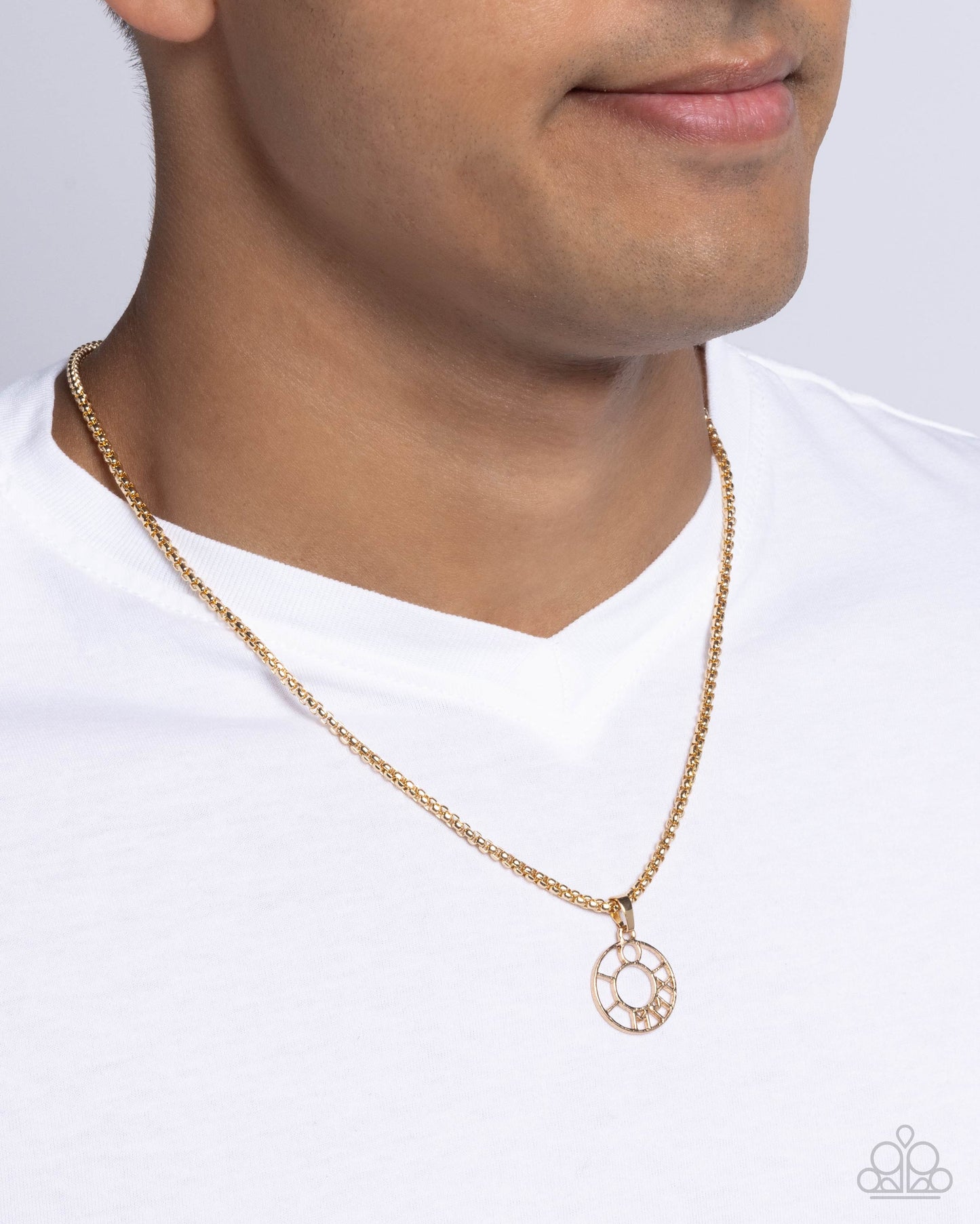 Roman Retrospect - gold - Paparazzi MENS necklace