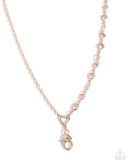 Romantic Horoscope - gold - Paparazzi LANYARD necklace