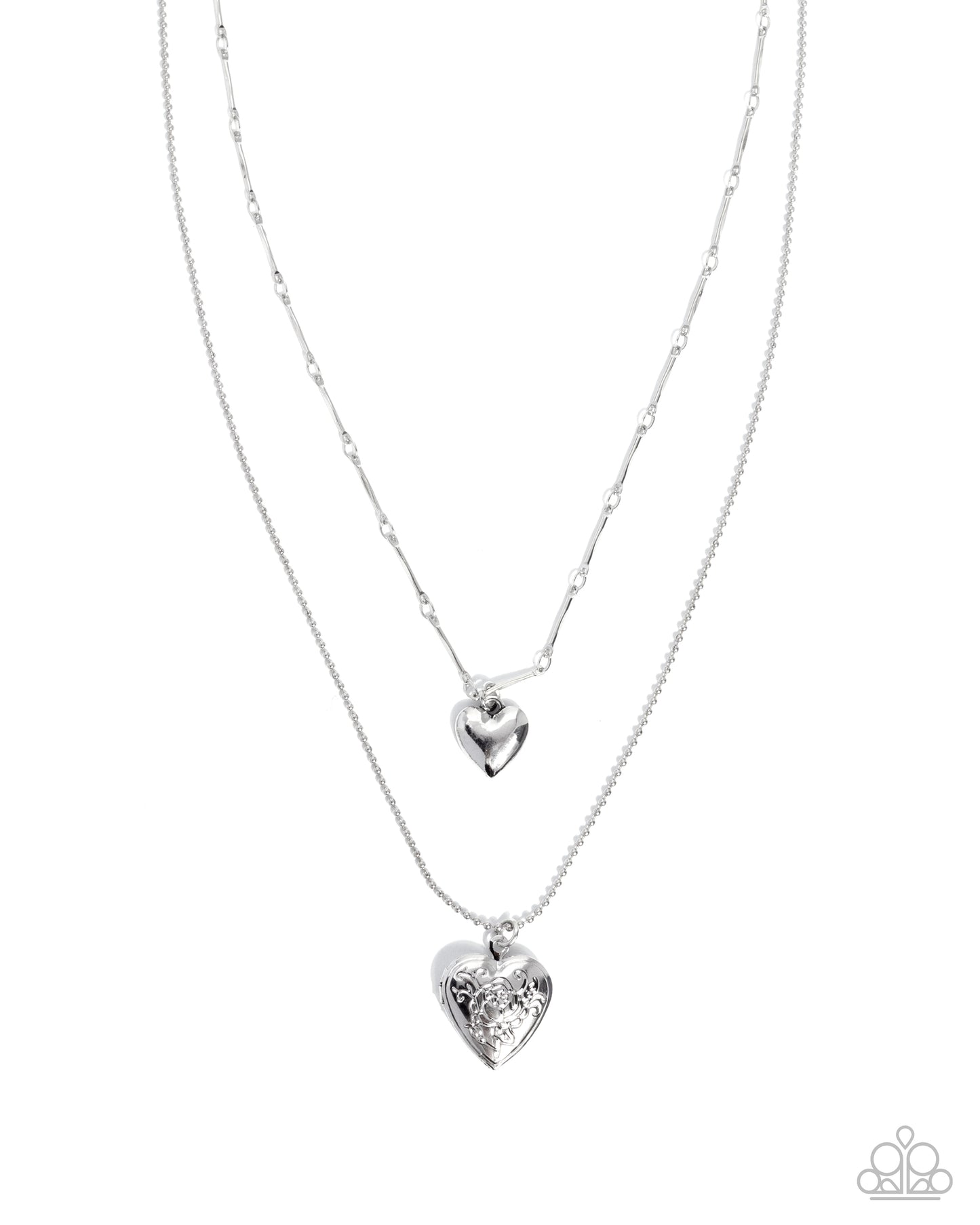 Romantic Ranking - silver - Paparazzi necklace