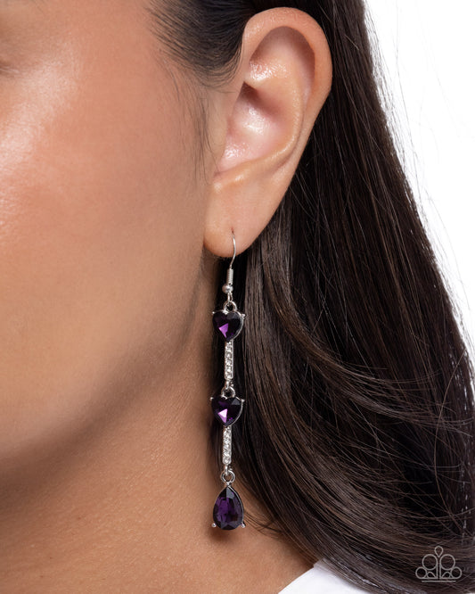 Romantic Reality - purple - Paparazzi earrings