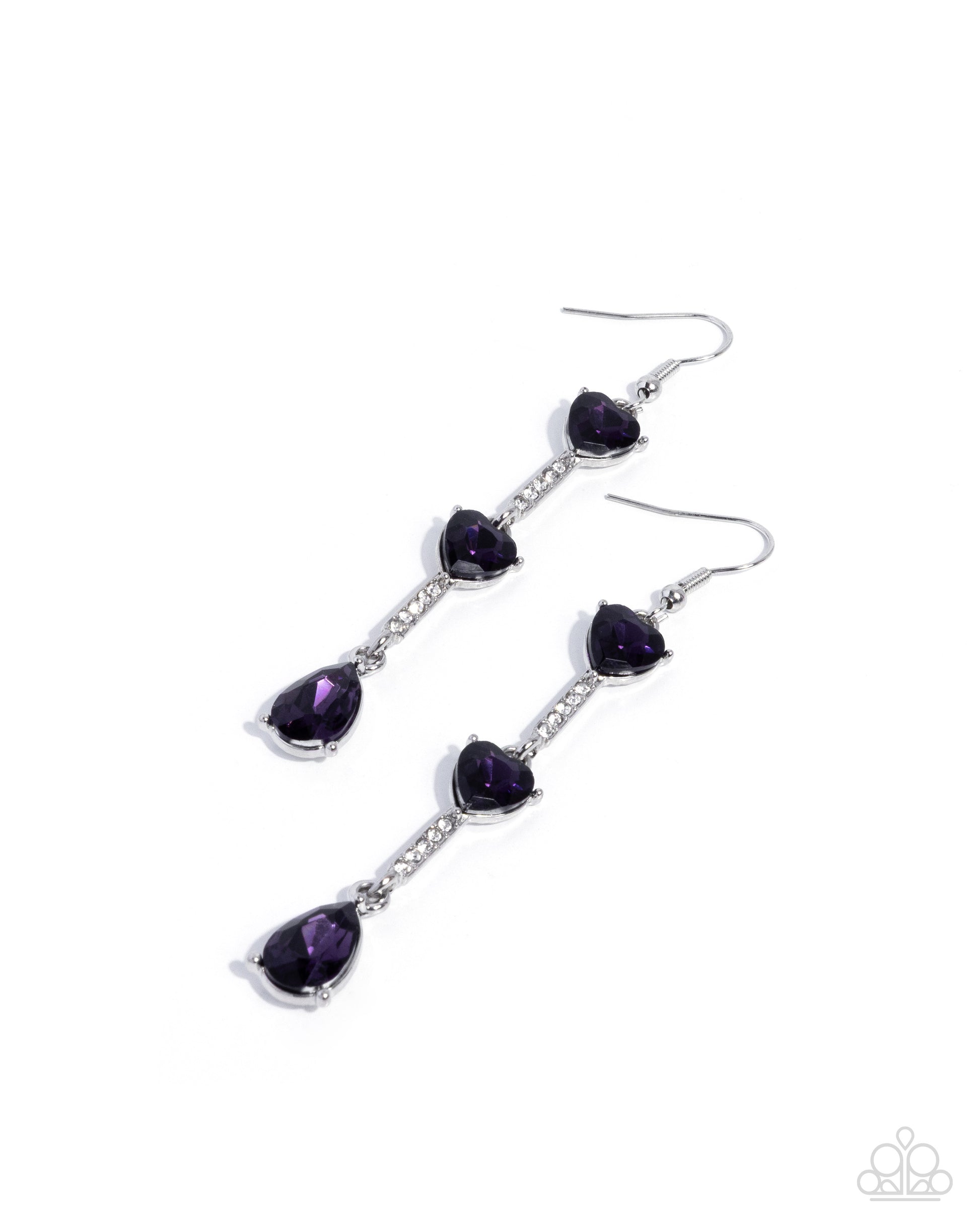 Romantic Reality - purple - Paparazzi earrings