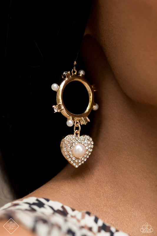 Romantic Relic - gold - Paparazzi earrings