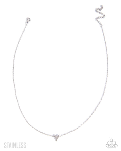 Romantic Reminder - silver - Paparazzi necklace