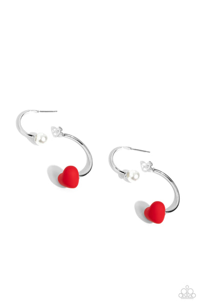 Romantic Representative - red - Paparazzi earrings