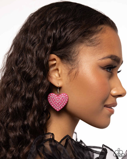 Romantic Reunion - pink - Paparazzi earrings