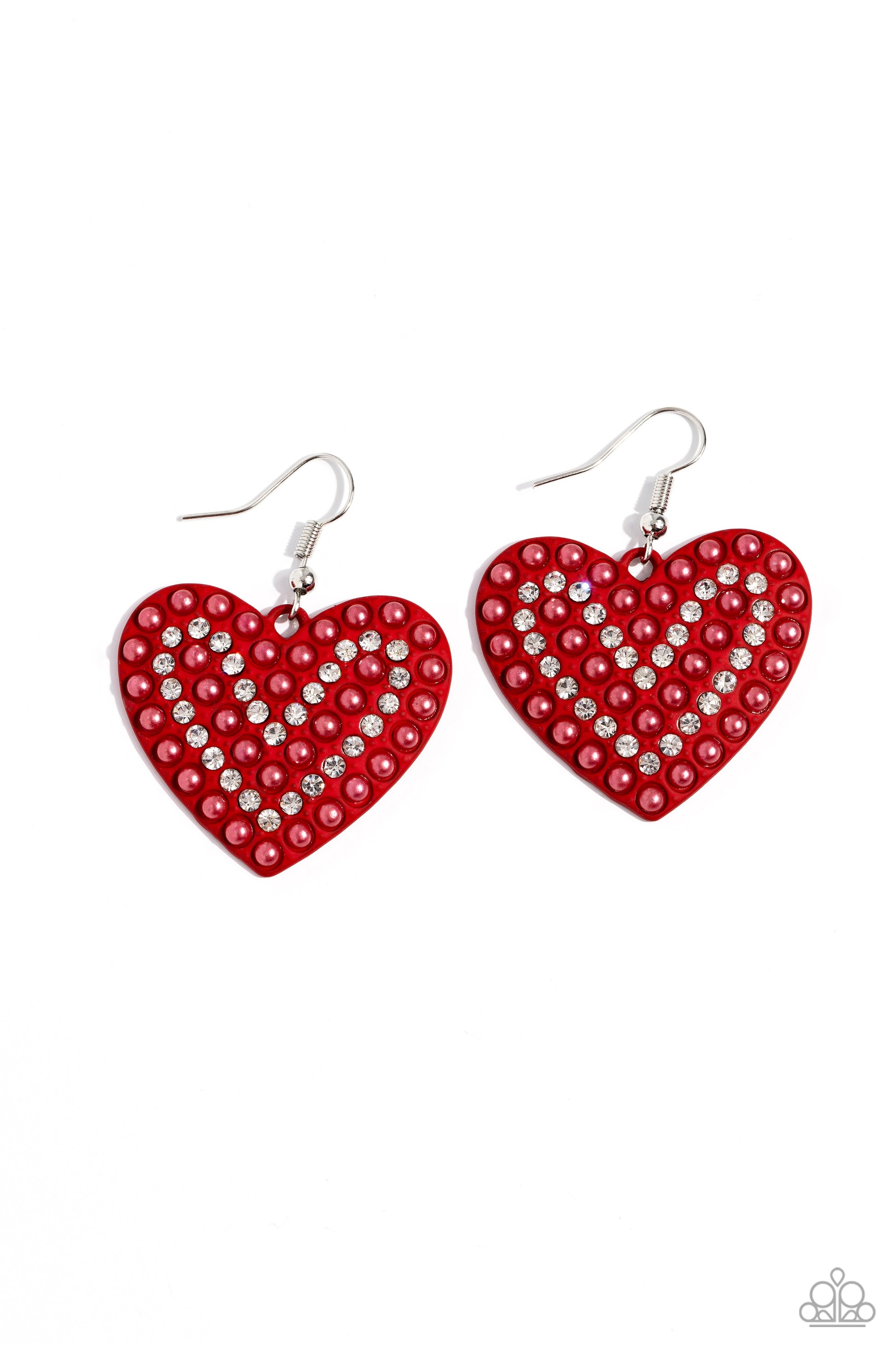 Romantic Reunion - red - Paparazzi earrings