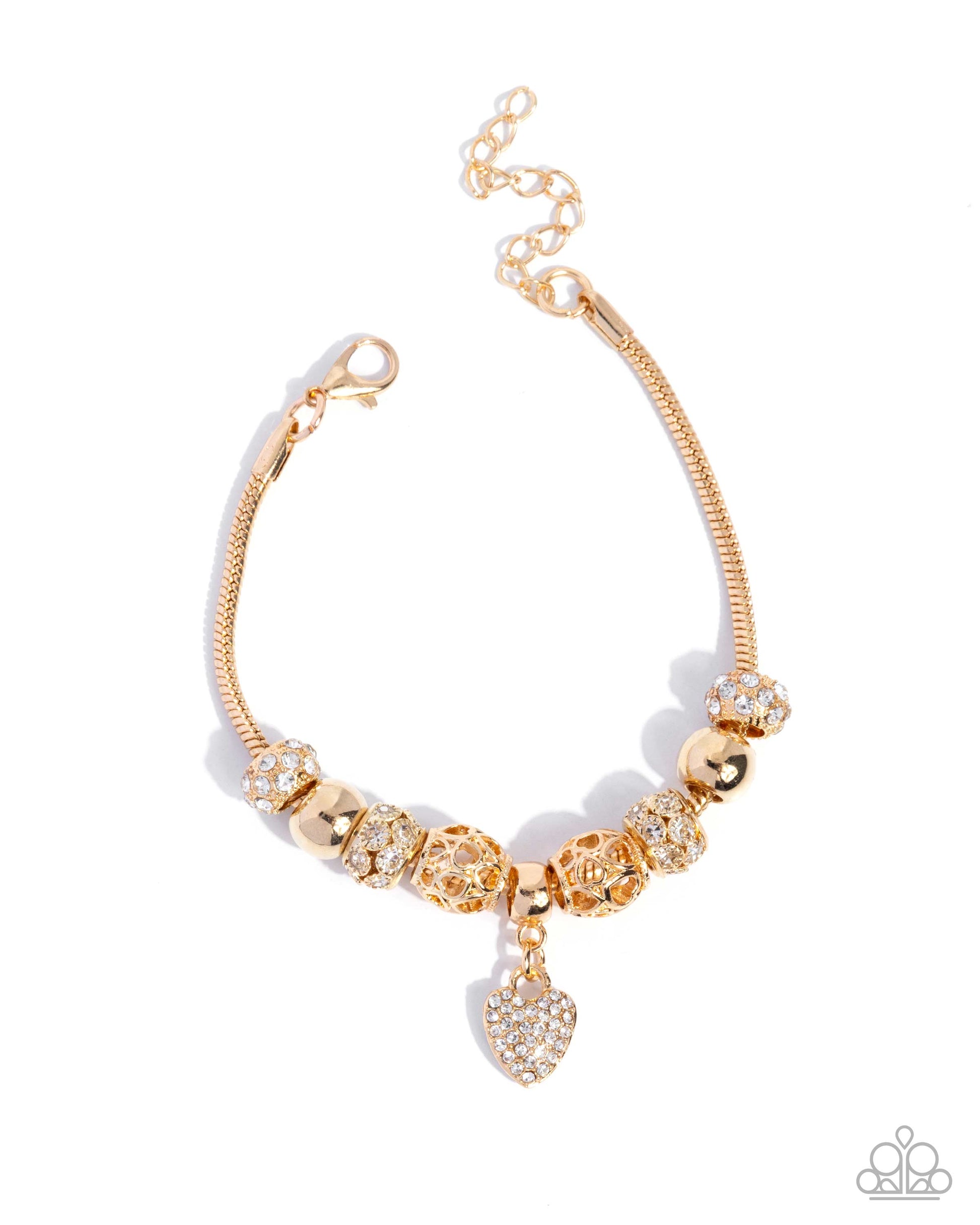 Romantic Roulette Romantic Roulette - gold - Paparazzi bracelet – JewelryBlingThing
