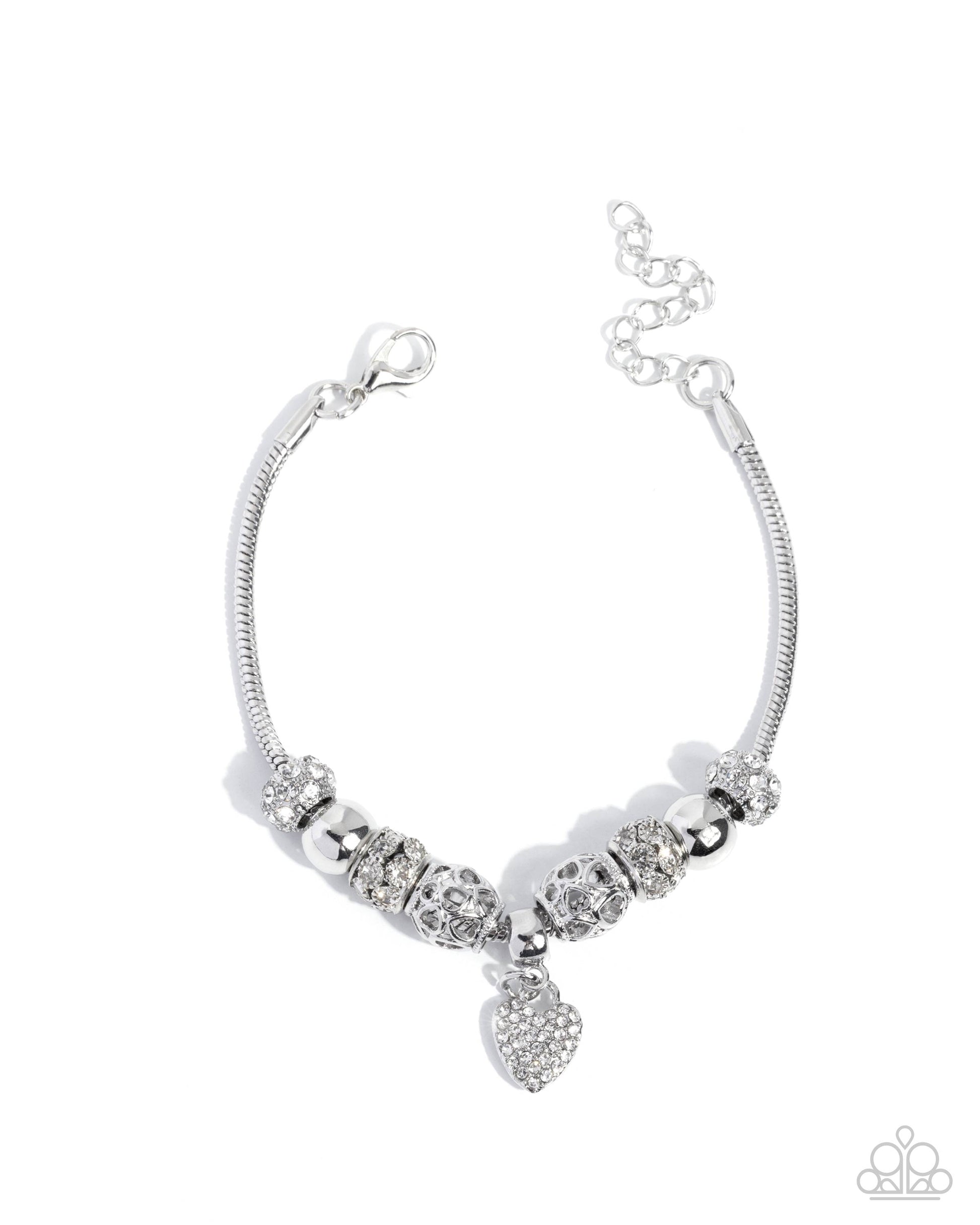 Romantic Roulette - white - Paparazzi bracelet