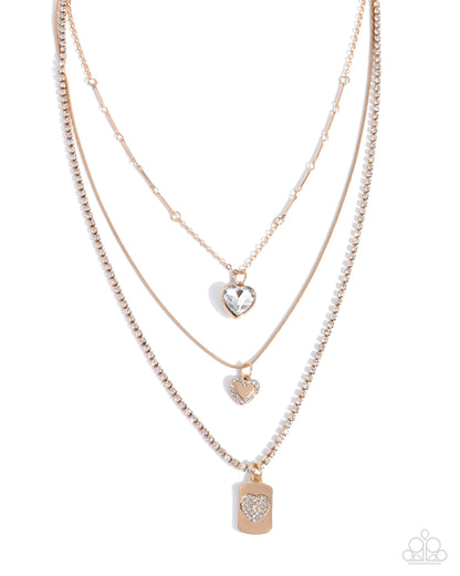 Romantic Rubato - gold - Paparazzi necklace