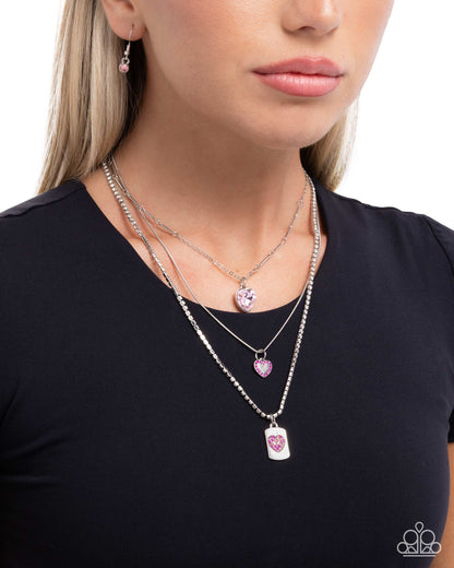 Romantic Rubato - pink - Paparazzi necklace