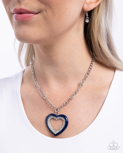 Romantic Rule - blue - Paparazzi necklace