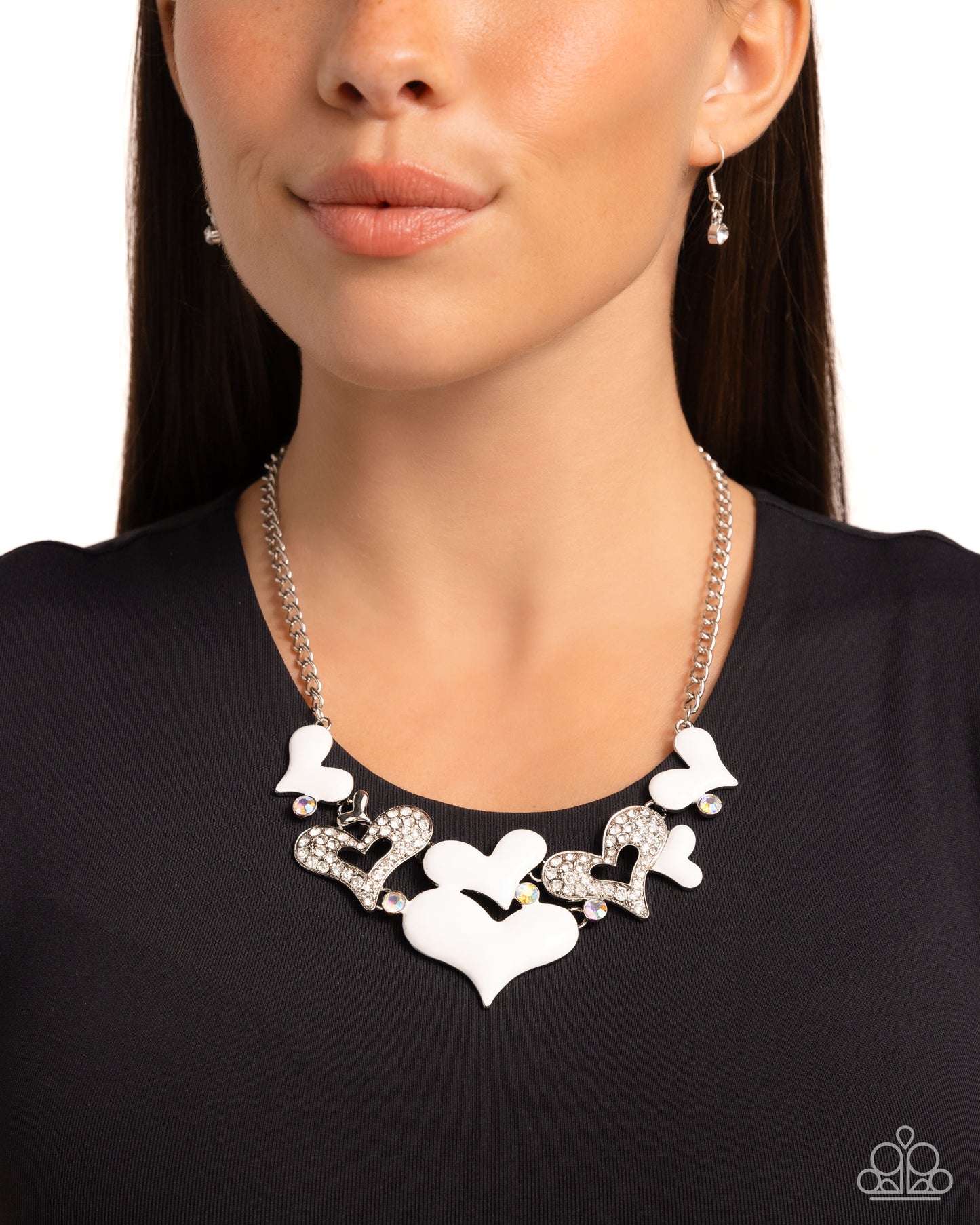 Room in My Heart for More - white - Paparazzi necklace