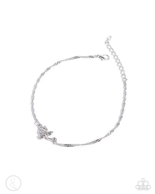 Rose Review - silver - Paparazzi anklet