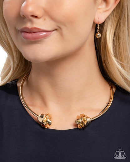 Rosy Radius - gold - Paparazzi necklace