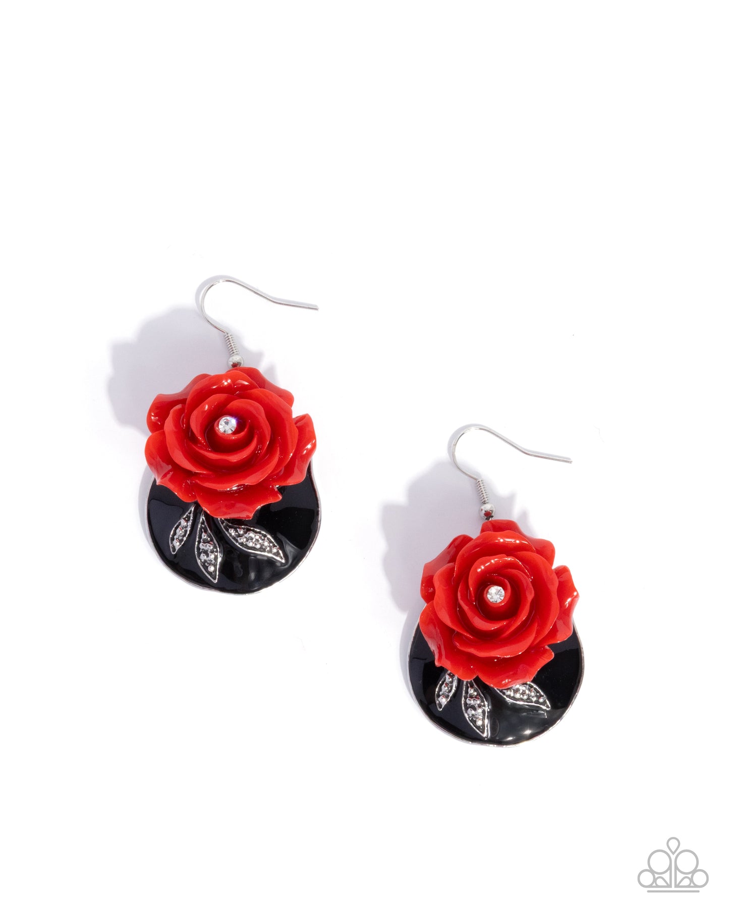 Rosy Rally - red - Paparazzi earrings