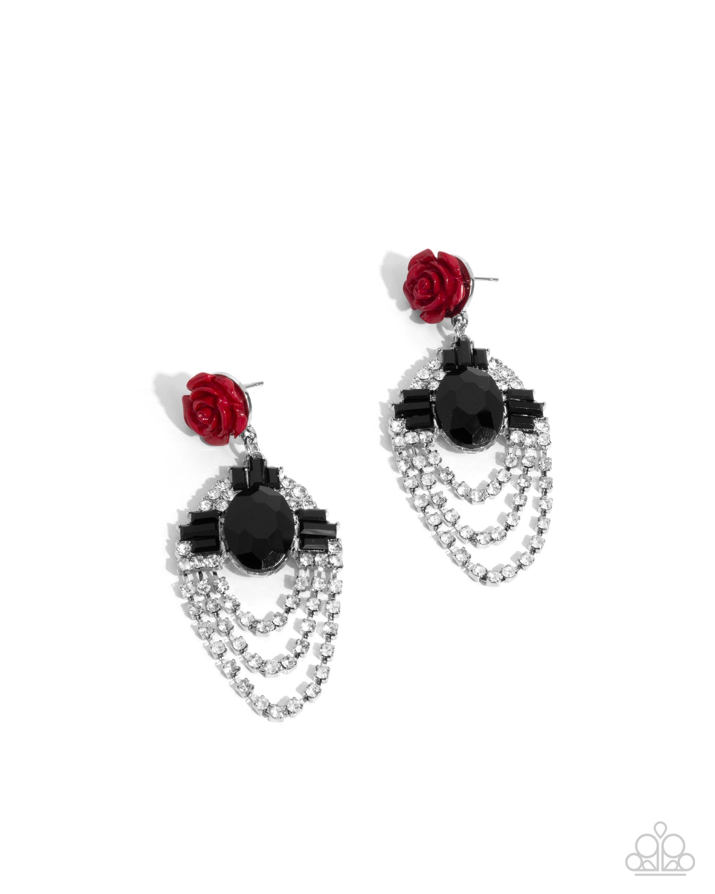 Rosy Rave - red - Paparazzi earrings