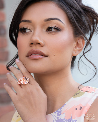 Rosy Refrain - copper - Paparazzi ring