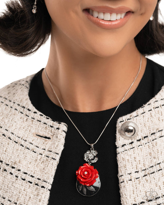 Rosy Rendezvous - red - Paparazzi necklace