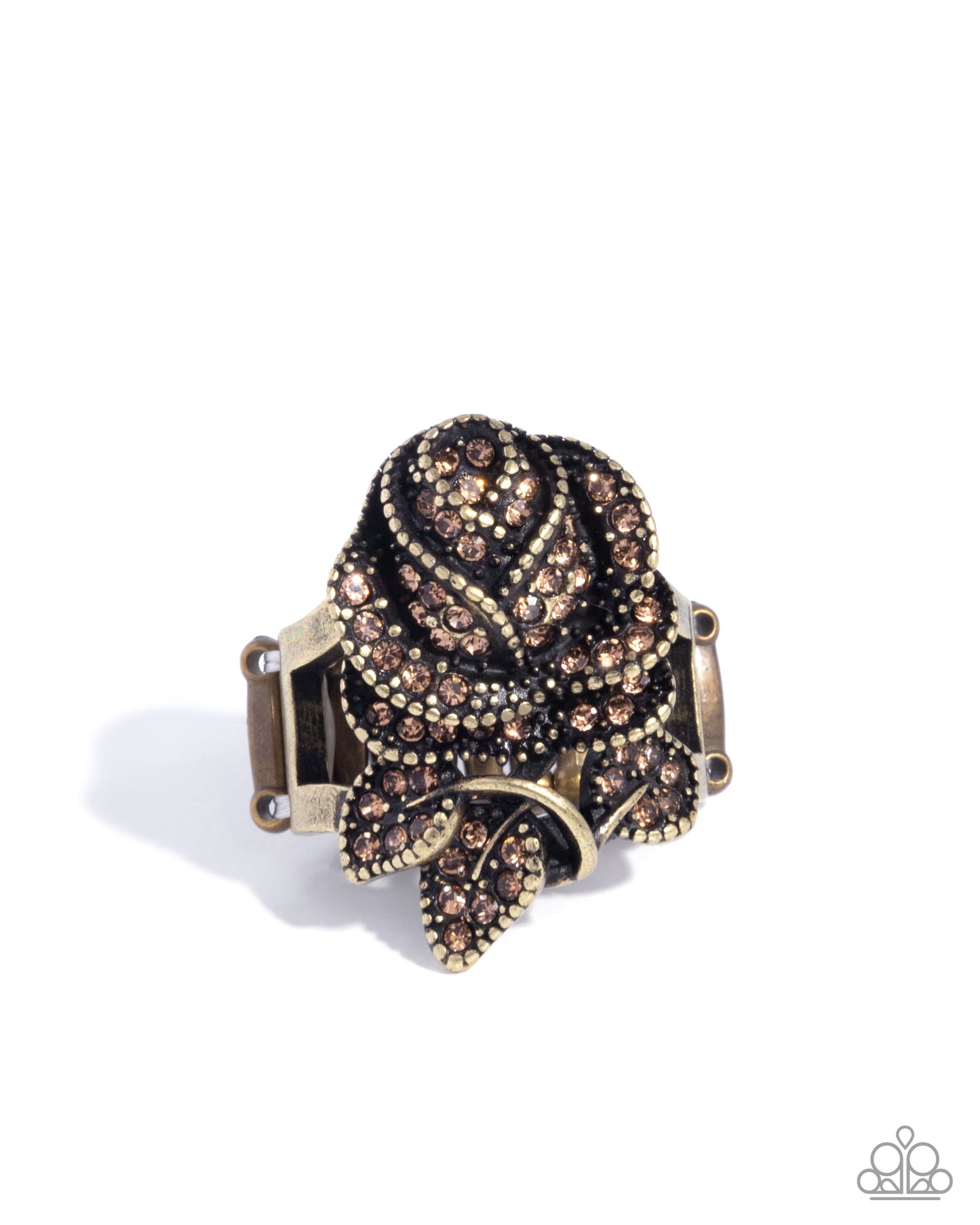 Rosy Residence - brass - Paparazzi ring