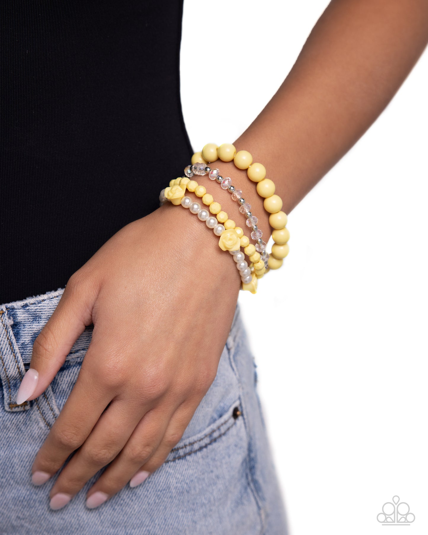 Rosy Retrospection - yellow - Paparazzi bracelet