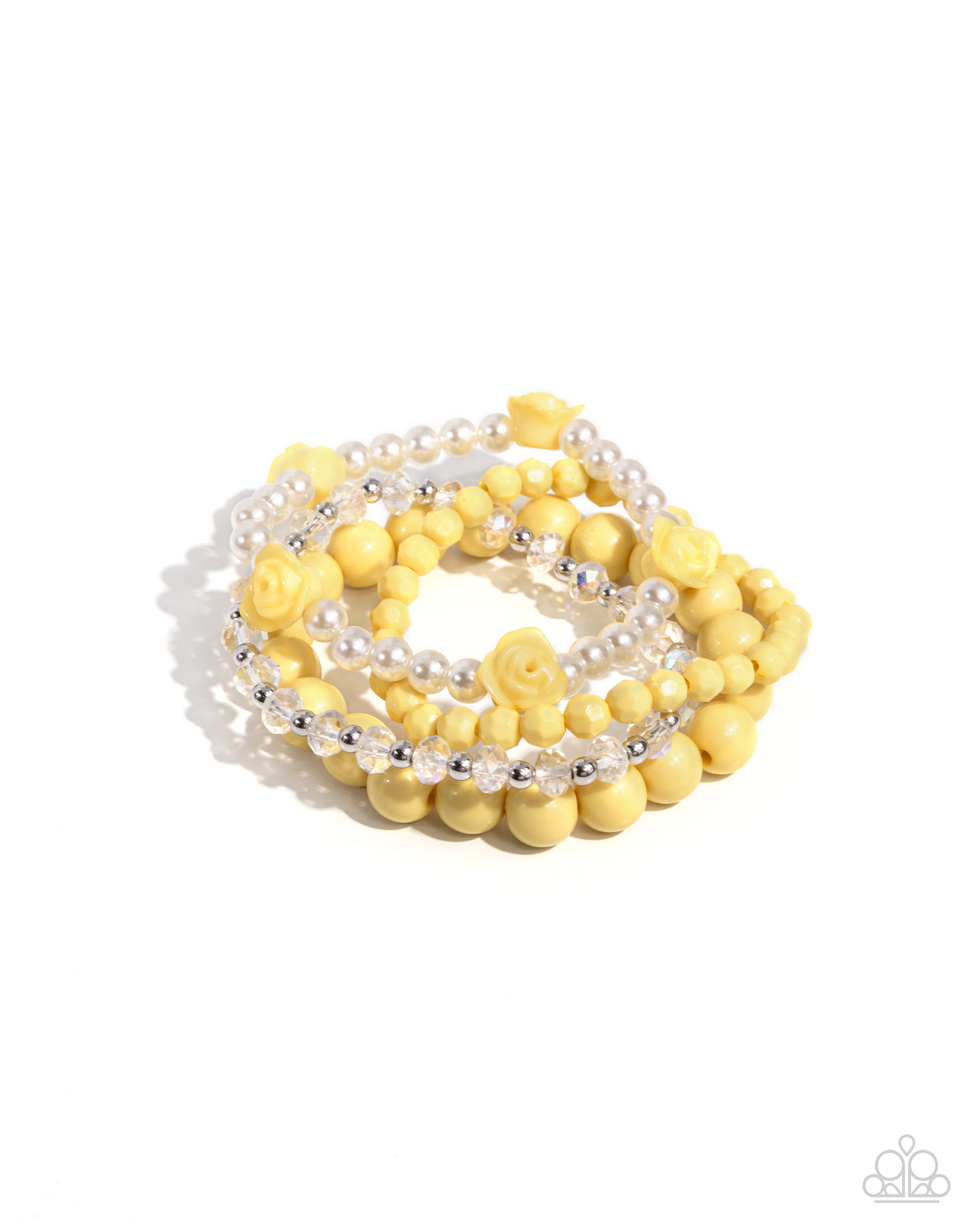 Rosy Retrospection - yellow - Paparazzi bracelet