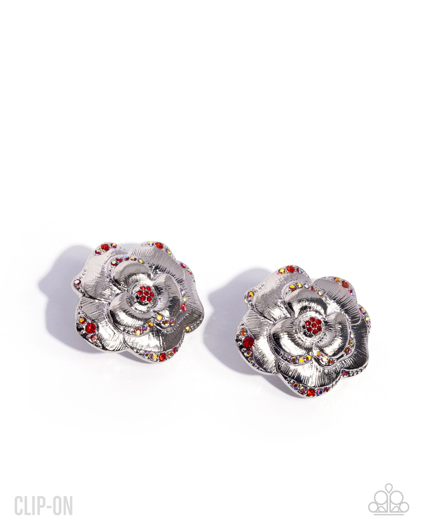 Rosy Reunion - red - Paparazzi CLIP ON earrings