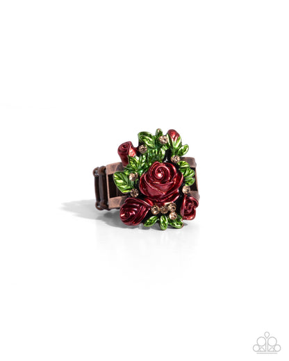 Rosy Route - copper - Paparazzi ring