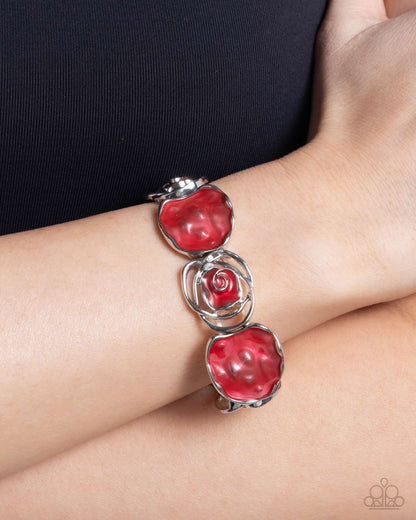 Rosy Rubato - red - Paparazzi bracelet