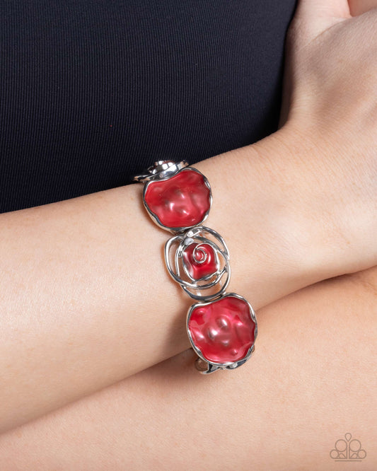 Rosy Rubato - red - Paparazzi bracelet