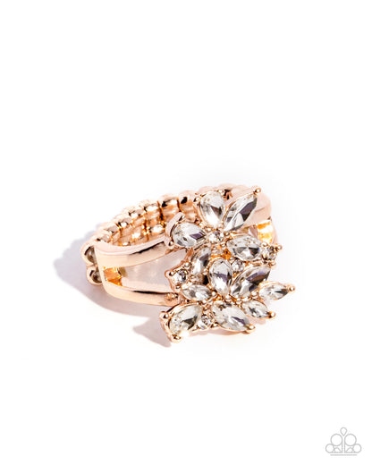 Roundabout Refinement - rose gold - Paparazzi ring