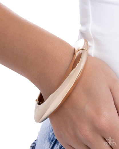 Rounded Reflection - gold - Paparazzi bracelet
