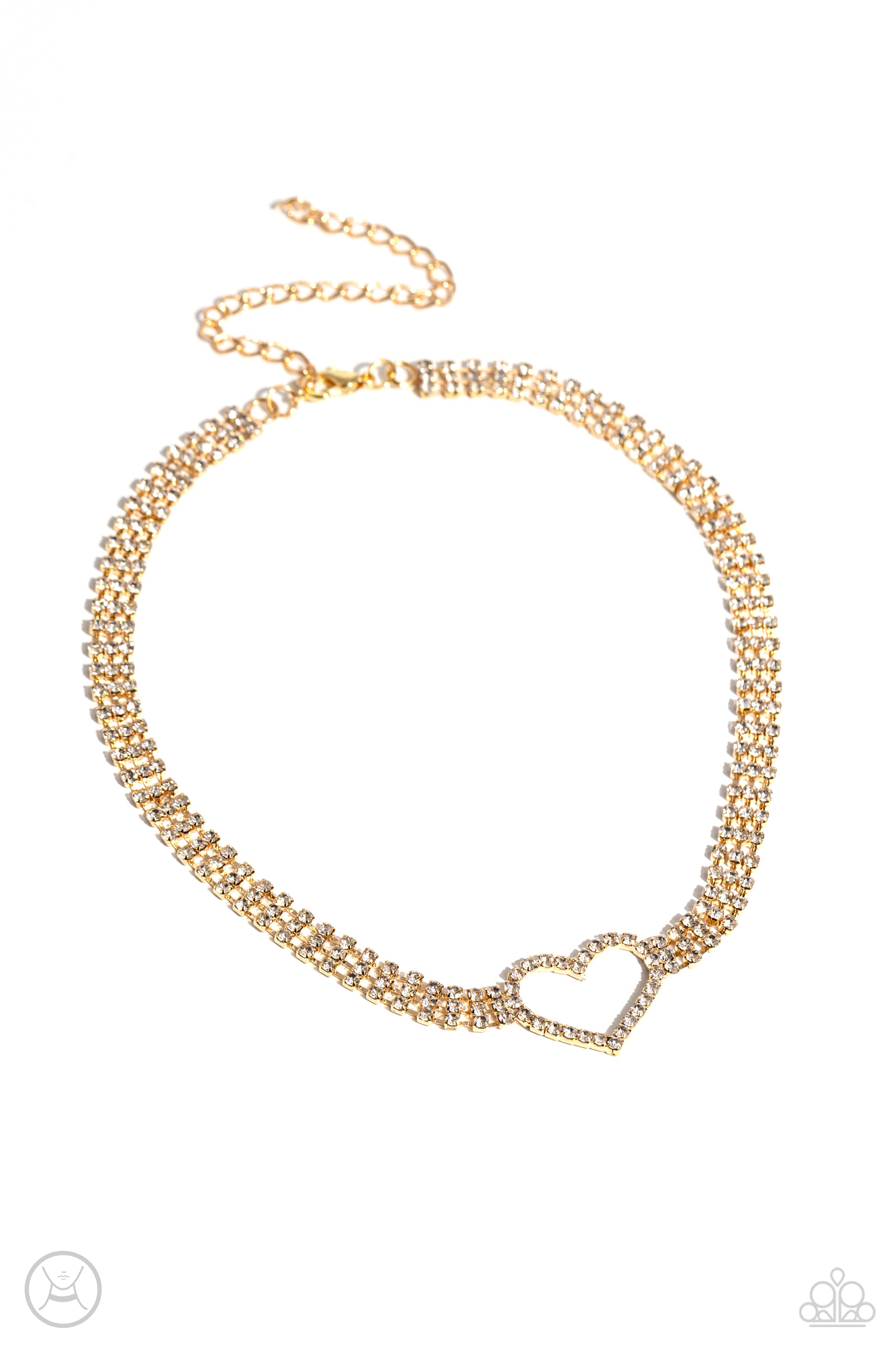 Rows of Romance - gold - Paparazzi necklace