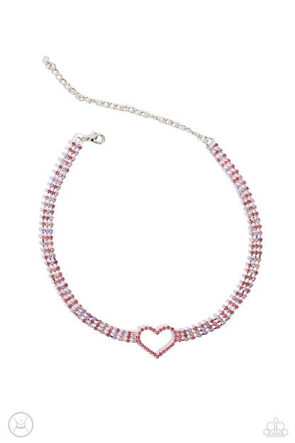 Rows of Romance - pink - Paparazzi necklace