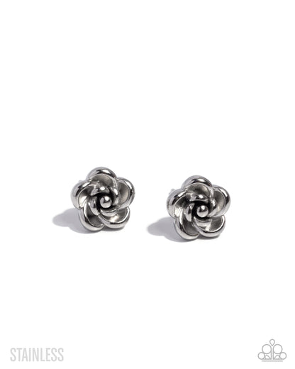 Royal Grounds - silver - Paparazzi earrings