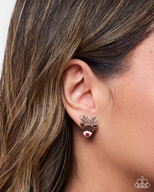 Rudolph Red Carpet - multi - Paparazzi earrings