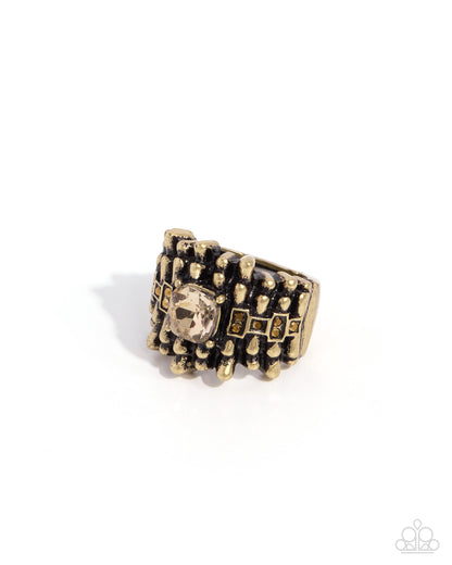 Rummaging Radiance - brass - Paparazzi ring