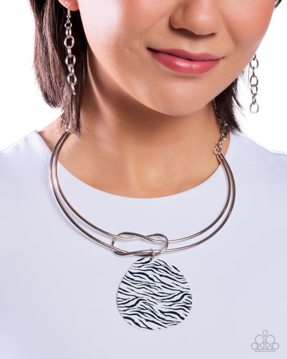Running Wild - white - Paparazzi necklace