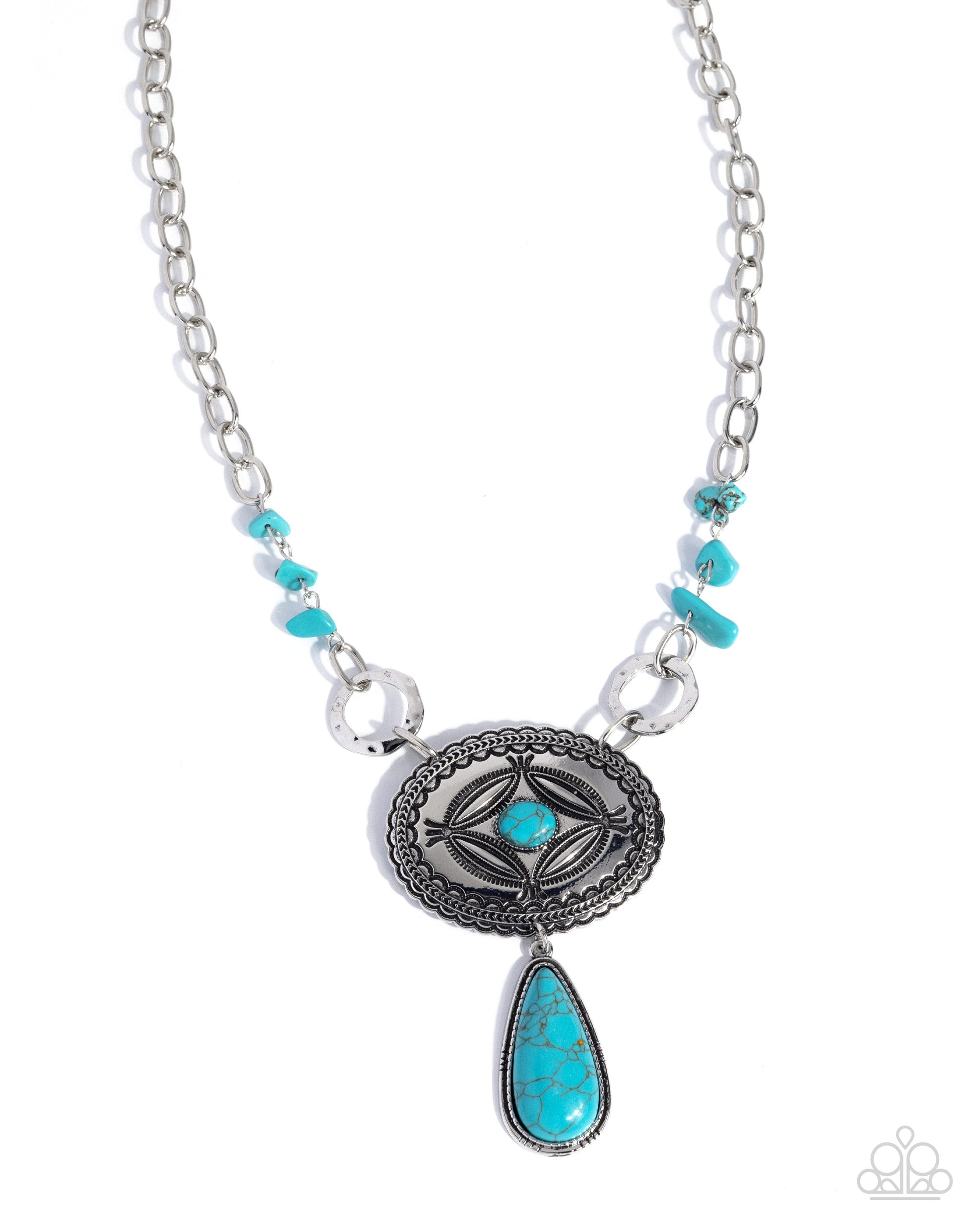 Rustic Mural - blue - Paparazzi necklace