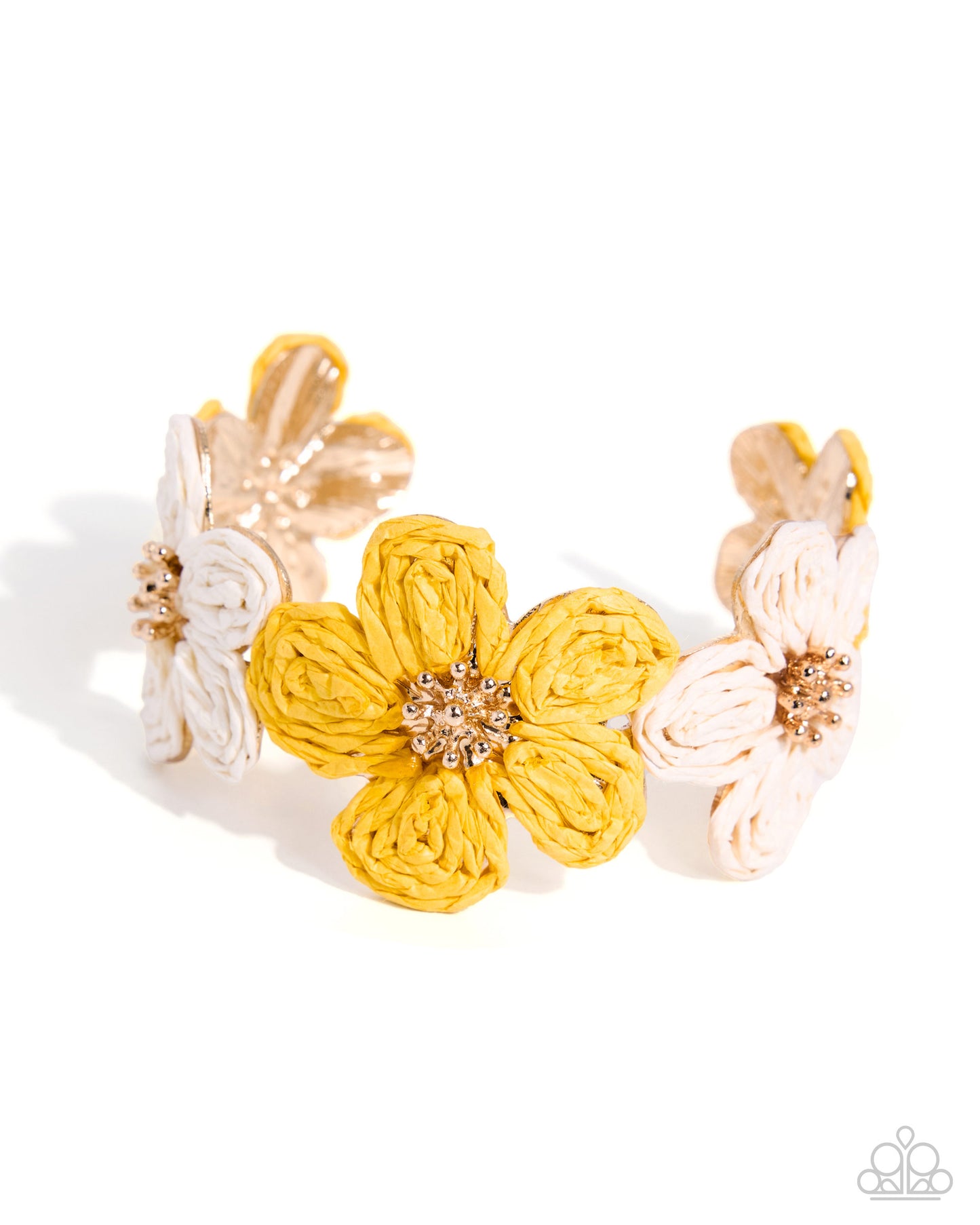 Rustic Raffia - yellow - Paparazzi bracelet