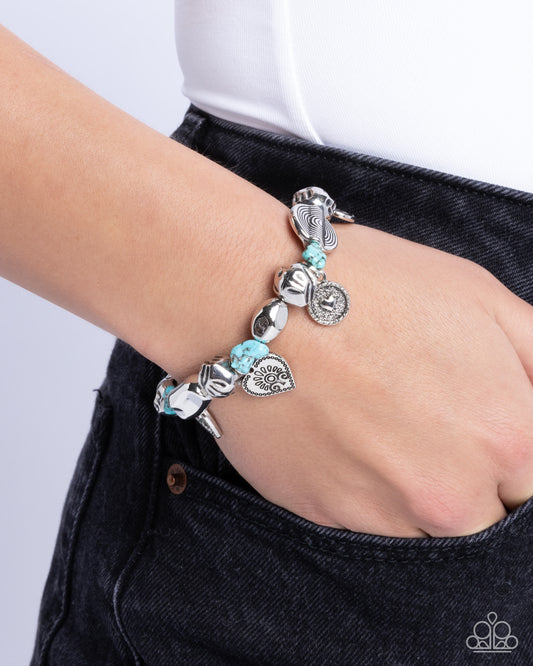 Rustic Rampage - blue - Paparazzi bracelet